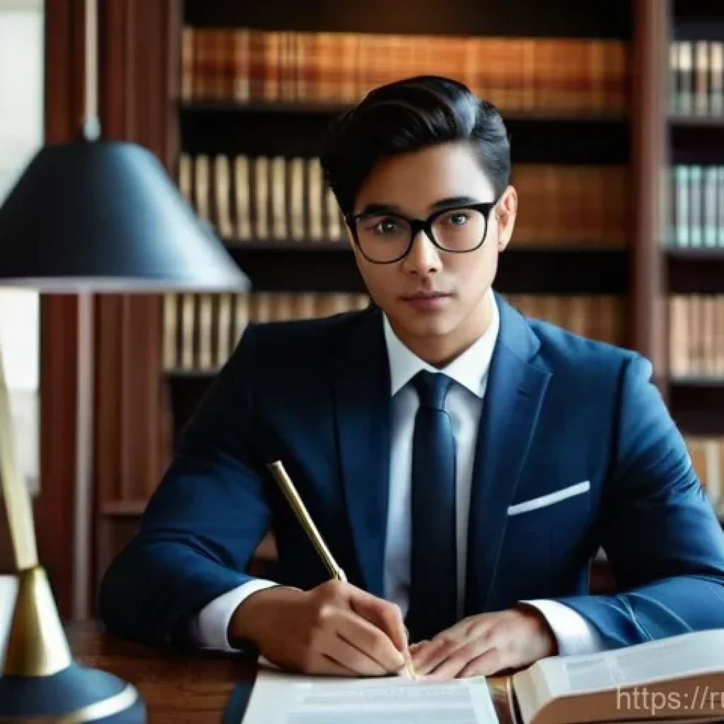 경매사 필기시험 대비를 위한 필수 노트 - **Prompt:** A young, determined professional, male or female, in their late 20s to early 30s, dresse...