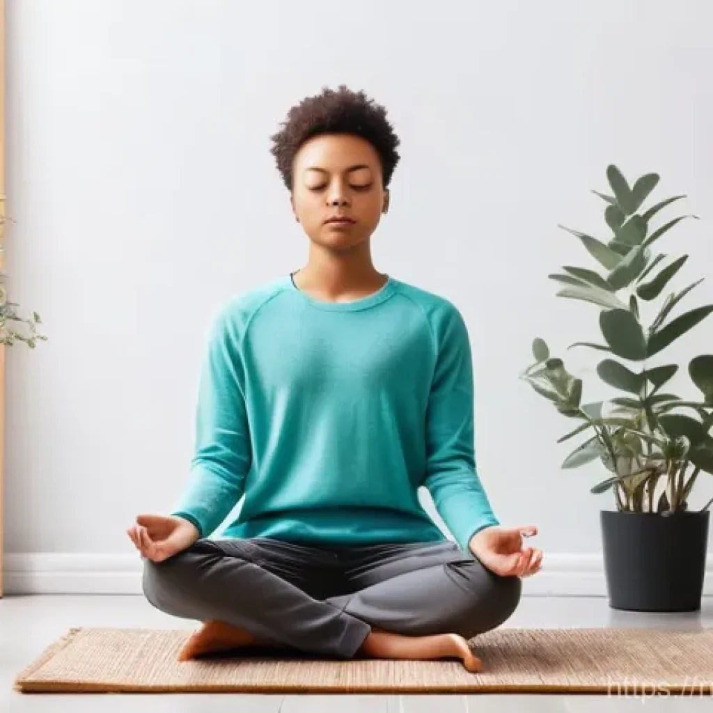 경매사 자격증 시험장에서 유의할 점 - **Prompt:** A serene and focused young adult, gender-neutral, engaged in deep meditation within a br...