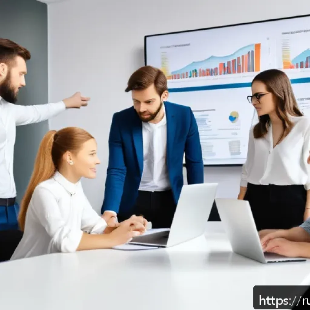 경매사 시험 준비를 위한 그룹 스터디 팁 - A diverse group of young Russian professionals studying real estate appraisal together in a modern c...